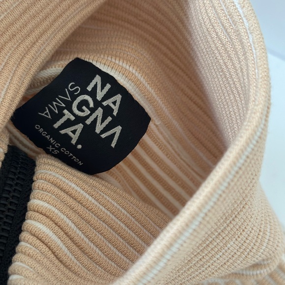 Y2K ATHLEISURE APRÈS-SKI Neutral Two Tone Zip Jumper / Sweatshirt V Neck Sweater - Picture 14 of 14